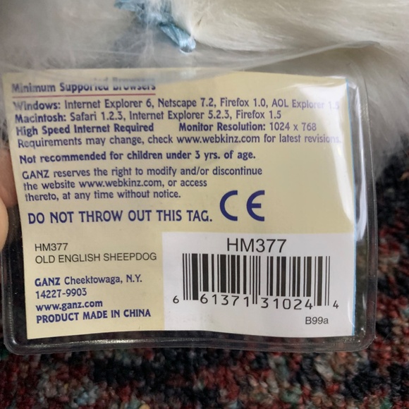 Webkinz Old English Shepard New with Unused Code - Picture 2 of 2